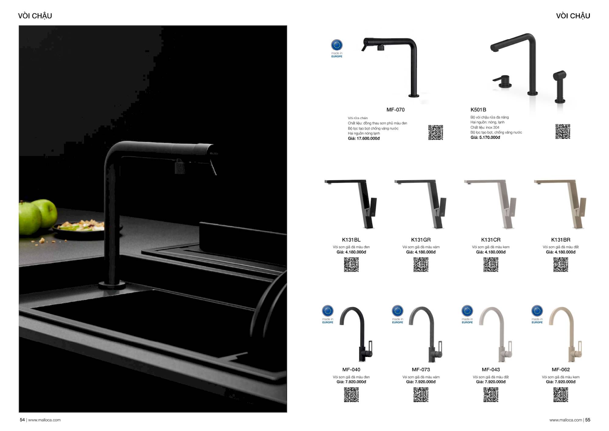 Thiết bị bếp MALLOCA Catalogue và Bảng giá mới nhất 2024 /Page 27